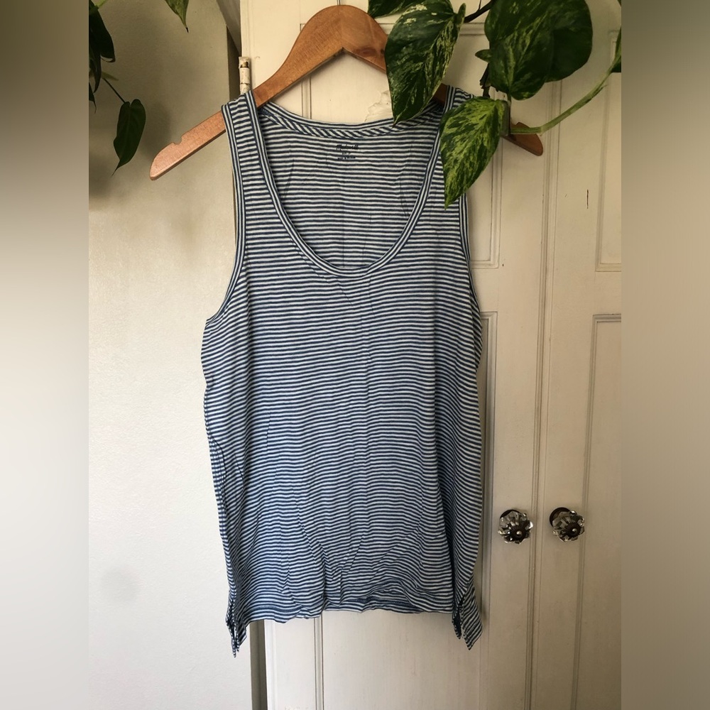 Madewell blue stripe tank
